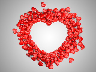 Frame border for photo from hearts.