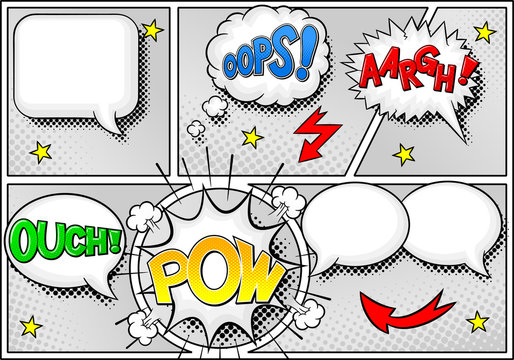 Comic Rahmen als Hintergrund 