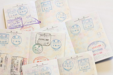 Fototapeta na wymiar パスポートの査証