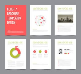 Fototapeta na wymiar Set of modern brochure flyer design templates