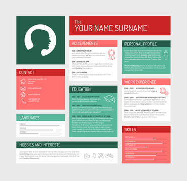 cv / resume template dashboard