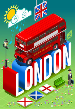 London Double Decker Postcard