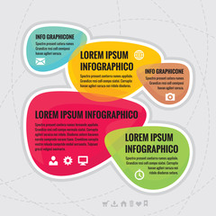 Business infographic concept for presentation, brochure, website and other design projects. Curvilinear abstract forms. Design elements.