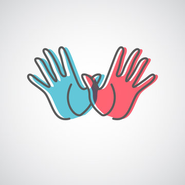 Hand logo design