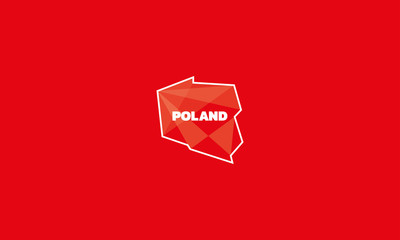 Poland vector outline map design
