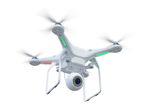 Drone isolated on white background