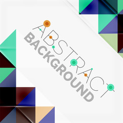 Abstract geometric background. Modern overlapping triangles