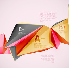 Geometric shapes in the air. Vector abstract background