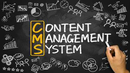 Fototapeta na wymiar CMS concept: content management system