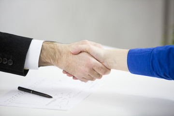 Handshake between business people