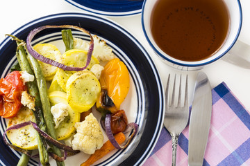 Roasted vegetables.