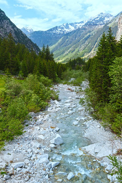 Grimsel Pass summer landscape (Switzerland).
