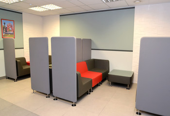 Zone for negotiations of the personnel in office room