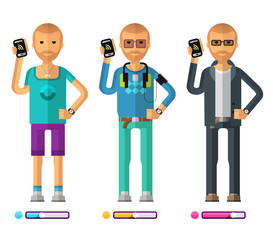 cell phone, mobile phone vector logo design template