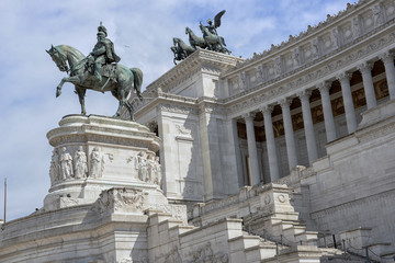Fototapeta na wymiar Vittoriano in Rome Victor Emmanuel II Statue - 3
