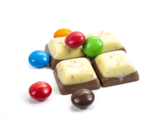 Dragee and chocolate