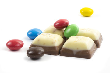 Dragee and chocolate