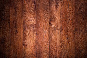 Obraz premium Dark brown wooden floor