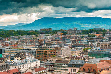 Fototapeta na wymiar view of Geneva Old Town