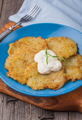 Potato Pancake with Sour Cream