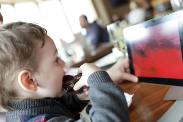 Child has eclair