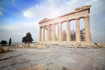 Parthenon on the Acropolis in Athens