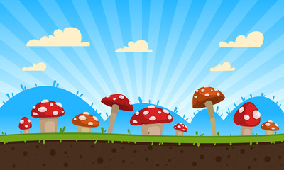 Mushrooms Game Background