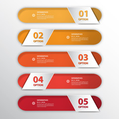 Design clean number banners template/graphic or website.vector e