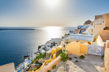 Beautiful view of the sea and islands at sunset