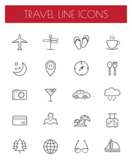 travel line icons.vector/eps10.
