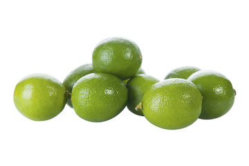 Fresh citrus fruits on a white background