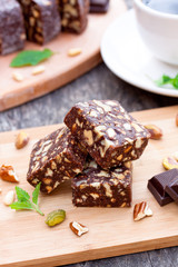 chocolate brownie with nuts