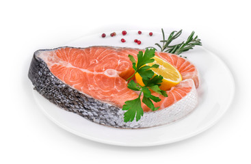 fresh salmon steak
