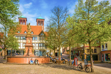 Fototapeta na wymiar Bensheim Marktplatz 