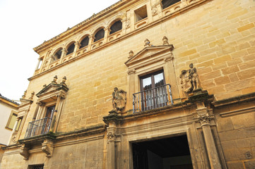 Fototapeta na wymiar Palacio Vela de los Cobo, Úbeda, Jaén, España