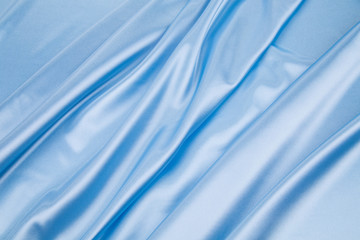 Blue silk drapery. 