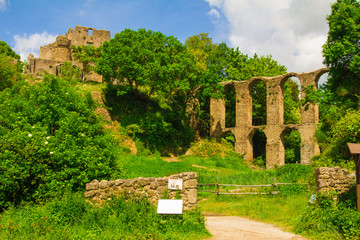 Rovine dell'antica Monterano vicino Roma