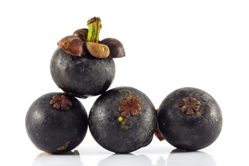 Obraz premium mangosteen on white background