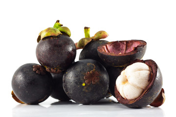 mangosteen on white background