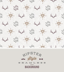 Hipster style seamless background