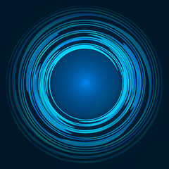 Abstract blue, green and yellow swirl circle bright background