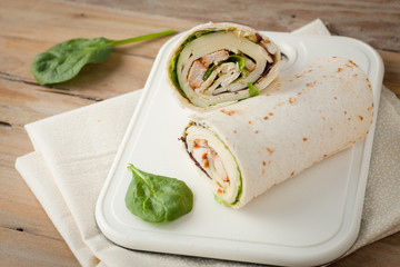 sandwich wrap or tortilla