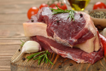 Raw steak