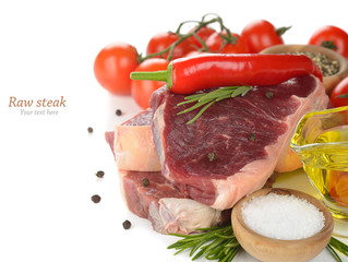 Raw steak