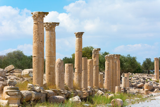 Ancient ruin at Umm Qais in Jordan
