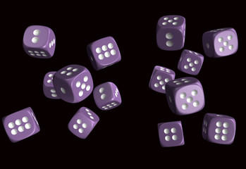 Dices 3D model, high resolution 3d rendering