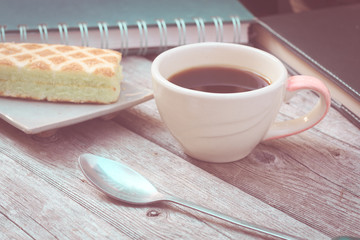 coffee cup on table : vintage style