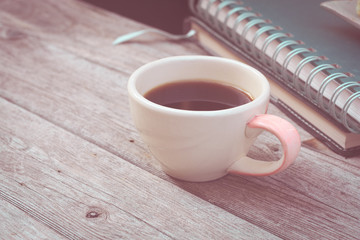 coffee cup on table : vintage style