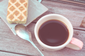 coffee cup on table : vintage style