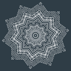 Ethnic round ornament. Pattern of ancient America.